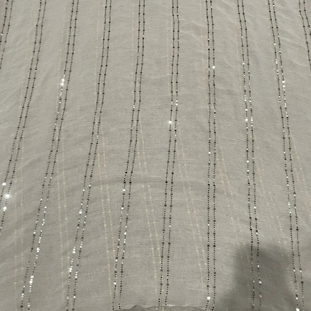 MAURICES White infinity scarf w/silver sparkly detail
